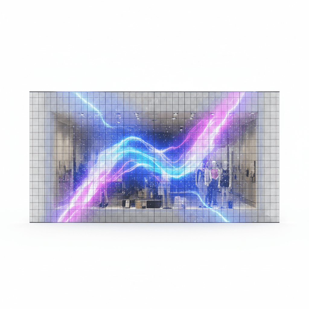 Transparent Mesh P15.6 — LED экран Real Focus